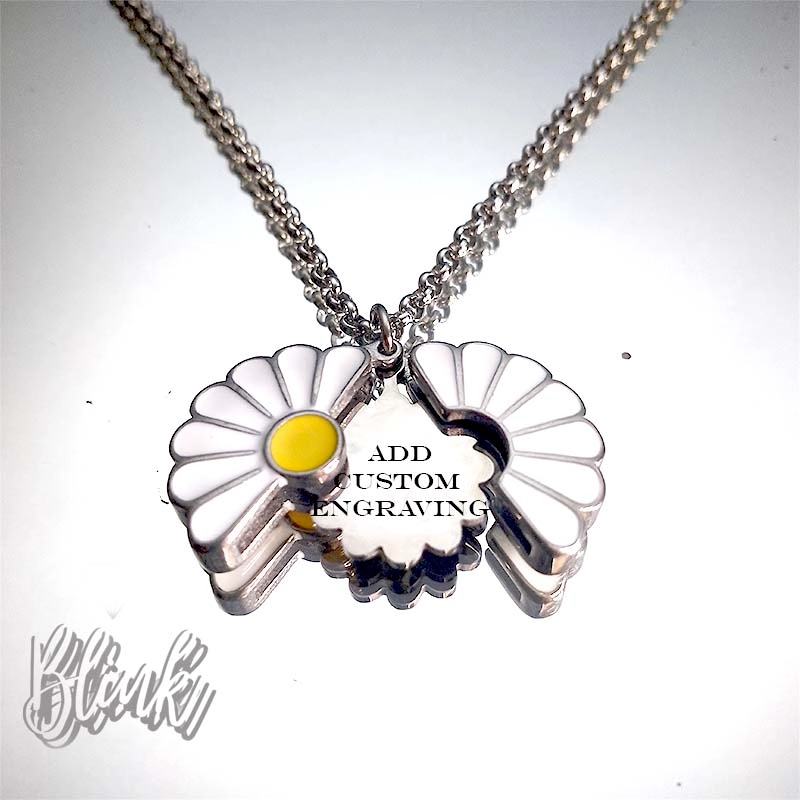 Custom Engraved Daisy Necklace