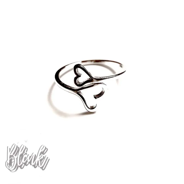 Double Heart Adjustable Ring
