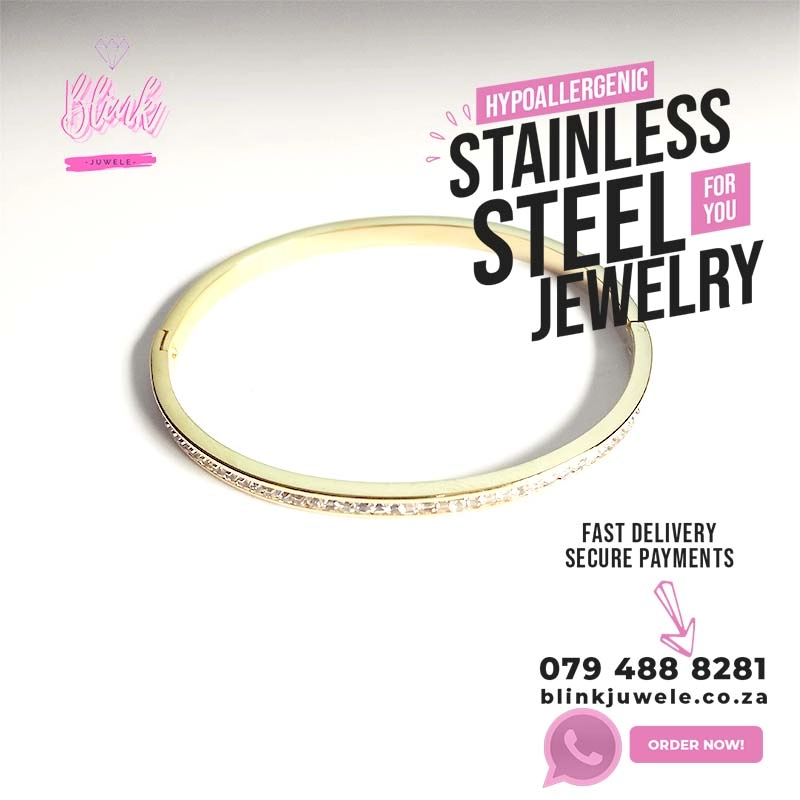 Gold Crystal Bangle