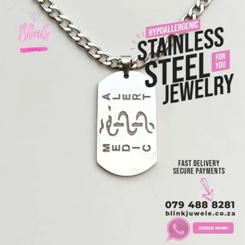 Large Medical Alert Dogtag Necklace