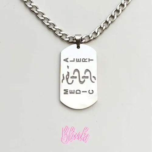 Large Medical Alert Dogtag Necklace