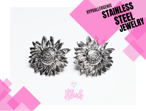 3D Sunflower Stud Earrings